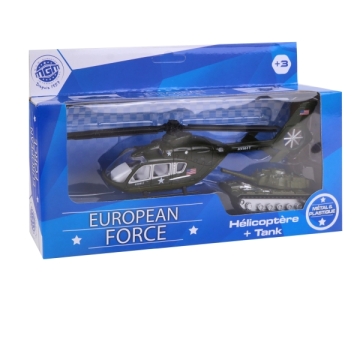 BOITE HELICO + 1 TANK METAL 3 ANS