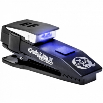 Lampe mains-libres rechargeable QuiqLiteX blanc/UV LED - 75 Lumens