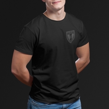 T-shirt Unisexe Police Municipale Noir XS