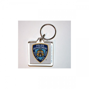 PORTE-CLES CARRE NYPD WHITE