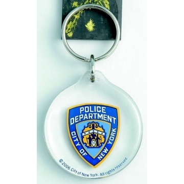 PORTE-CLES ROND TRANSPARENT NYPD