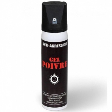 Aérosol lacrymogène anti-agression gel poivre 100 ml
