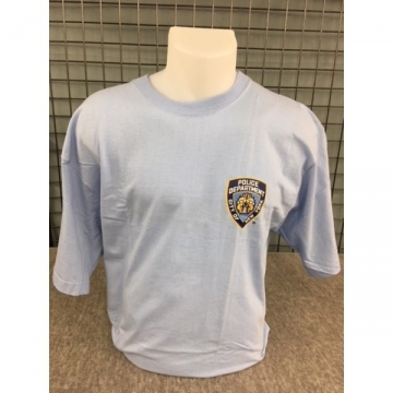 TEE-SHIRT BLEU NYPD + TEXTE DOS