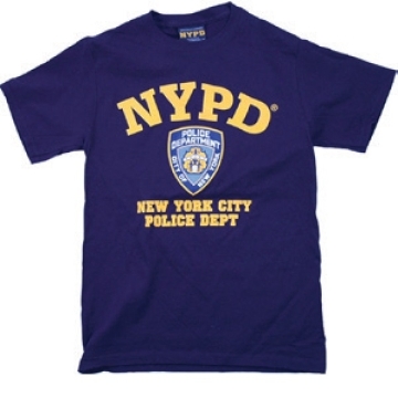 TEE-SHIRT NYPD NAVY - JAUNE 2XL