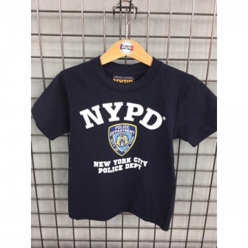 TEE SHIRT KIDS NYPD NAVY BLANC