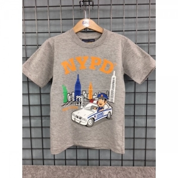 TEE-SHIRT KIDS GRIS VILLE & POLICIER NYPD