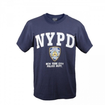 TEE-SHIRT NYPD NAVY - BLANC ET LOGO