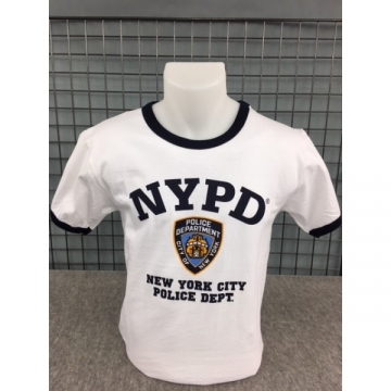 TEE-SHIRT NYPD BI-COLOR BLANC - NAVY