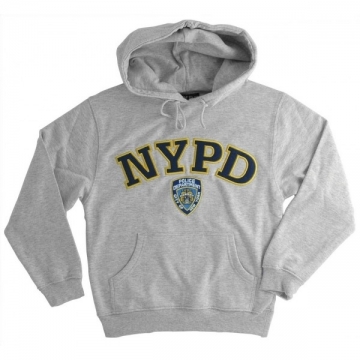 SWEAT CAPUCHE BRODE NYPD GRIS