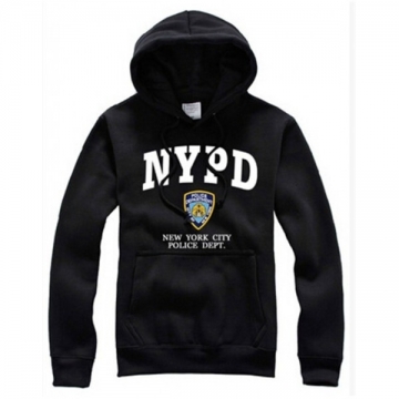 SWEAT CAPUCHE NYPD NAVY - BLANC