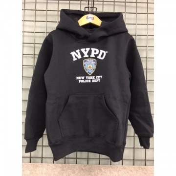 SWEAT CAPUCHE KIDS NYPD LOGO TEXTE BLANC