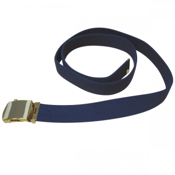 CEINTURE SANGLE BLEU MARINE BOUCLE OR