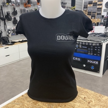 TEE SHIRT DOUANE NOIR FEMME