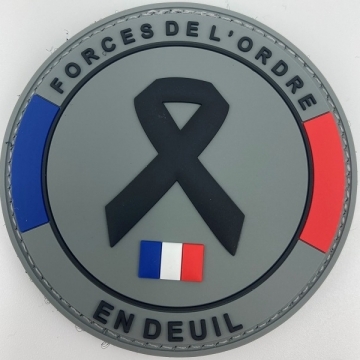 Ecusson Forces de l'Ordre en Deuil PVC