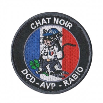 ECUSSON CHAT NOIR BRODE