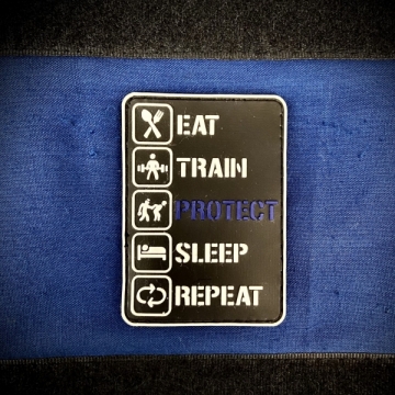 Patch Eat Train Protect Sleep Repeat