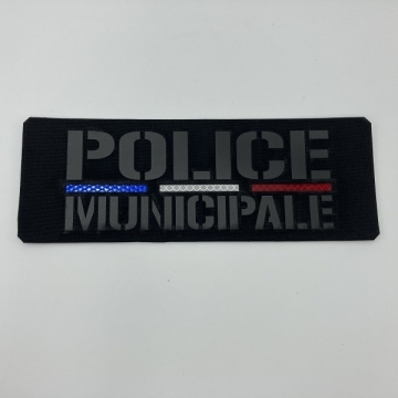 Bande Police Municipale Cordura Noir - Noir Grand Modèle