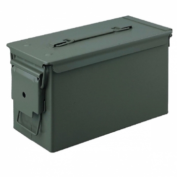 CAISSE MUNITION MÉTAL CAL.50 OLIVE 33X18X23 CM