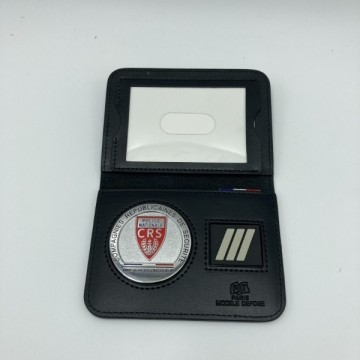 PORTE CARTE MEDAILLE CRS + GRADE - 2 VOLETS