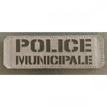 Bande Police Municpale Cordura Gris - Noir Petit Modèle