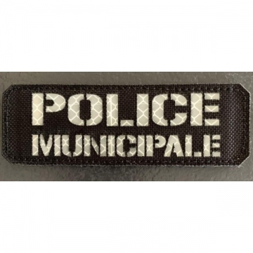 Bande Police Municipale Cordura Noir - Reflekt White Petit Modèle