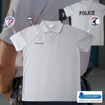 POLO POLICE COOLDRY ANTI HUMIDITE MAILLE PIQUEE