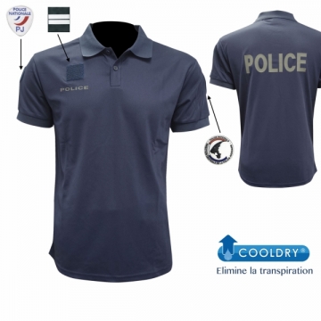 POLO POLICE MARINE MARQUAGE BASSE VISIBILITE