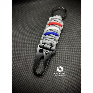 PORTE CLEFS PATRIOTE GRIS CLAIR