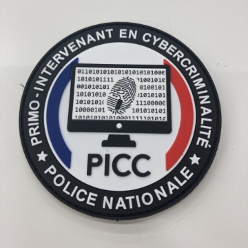 Habimat - Ecusson de bras rond Police Nationale Sécurité Publique blanc