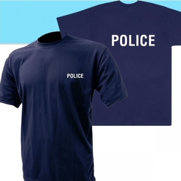 TEE SHIRT MARINE MC IMPRIME POLICE