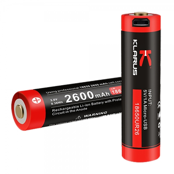 Batterie rechargeable prise micro USB pour lampe AR10/FX10/ST15R/XT11/XT2C
