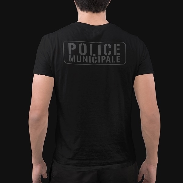T-shirt Unisexe Police Municipale Noir XS