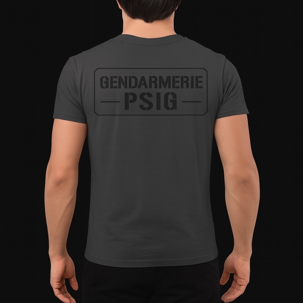 TEE SHIRT GRIS FONCE PSIG HOMME