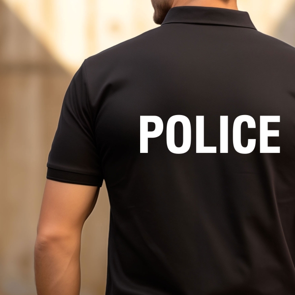 Polo Noir MC Police